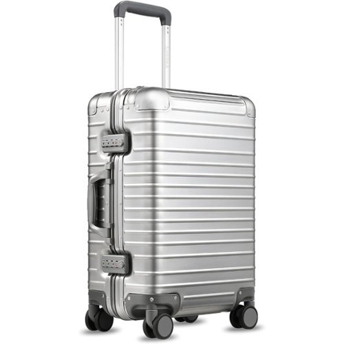 Luggex Small Carry on, Large Check in Suitcase Bundle in Sliver Grey, Lightweight Hard Shell Suitcase with TSA Lock & Spinner Wheels, Ideal for Travel