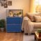 Malletson - 4 Tier Modular Metal Sideboard Buffet Cabinet with Flip Up Doors and Adjustable Feet for Kitchen Dining Room - Blue-Front_Standard
