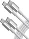 Anker - USB C to USB C Cable, Type-C 60W Fast Charging Cable (6 FT, 2Pack) - Silver-Front_Standard