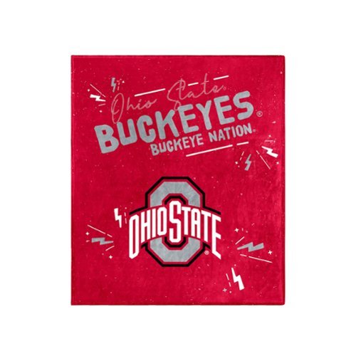Logo Brands - Ohio State Buckeyes 60" x 70" Plush Throw Blanket - Red-Front_Standard 