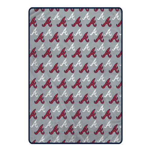 Pegasus - Atlanta Braves 66" x 95" Oversized Logo Roll Ultra Cozy Blanket - Multicolor-Front_Standard 