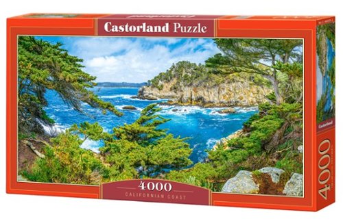 Castorland - 4000 Piece Jigsaw Puzzles, Californian Coast, USA, Spectacular landscape, Seaside, Ocean view, C-400355-2 - Red-Front_Standard 