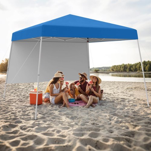 Costway 10 X 10FT Pop up Canopy Tent with 1 Sidewall, Portable