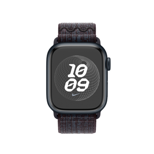 Apple - Refurbished Excellent - 41mm Nike Sport Loop - Black/Blue-Alt_View_Standard_12 
