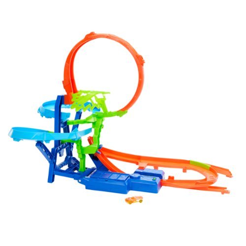 Hot Wheels - Monster Trucks Sharks vs. Dinos Dragon Destruction Playset with 1:64 Scale Great Bite & Rageasaur