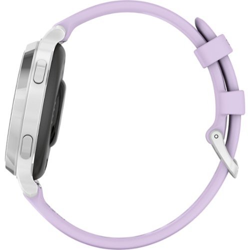 Garmin Lily 2 Active GPS Smartwatch 33 mm Anodized Aluminum - Silver with Purple Jasmine Silicone Band - (2024) GLOBAL SHIPPING