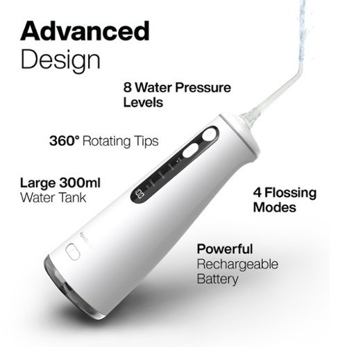 AquaSonic Elite Flosser - Rechargeable Water Flosser with 4 Tips - Oral Irrigator with 4 Modes - Portable & Cordless - White SHOP ONLINE