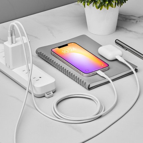 Insignia™ 10' Lightning to USB-C Braided Charge-and-Sync Cable (2 Pack) - Moon Gray GLOBAL SHIPPING
