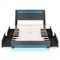 Costway - Queen Size Bed Frame with LED Lights & Charging Station Upholstered Platform Bed - Gray-Front_Standard