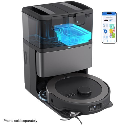 bObsweep - Maxim Combo Robotic Vacuum and Mop with 22,000 Pa Suction, Odor Filtering Auto-Wash & Auto-Empty All-in-one Dock - Titanium Black-Front_Standard 