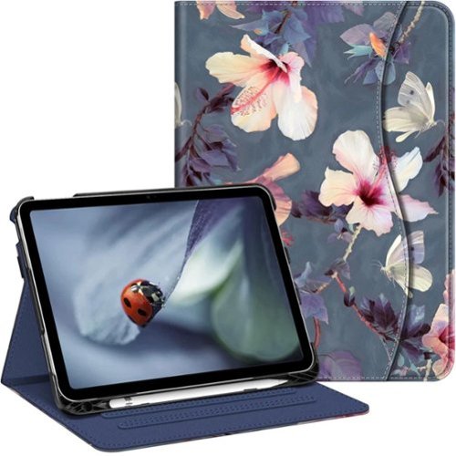 Kitcheniva - iPad 10th Generation 2022 Case With Stand And Pocket 10.9'' - Blooming Hibiscus-Front_Standard 