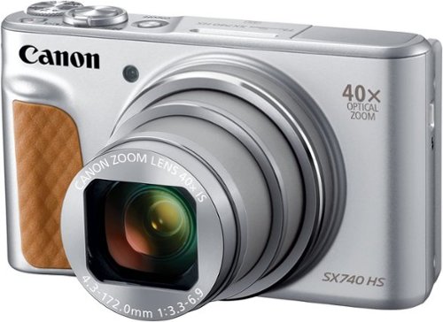 Canon - PowerShot SX740 HS Digital Camera International Version 2956C001 - Silver-Front_Standard 