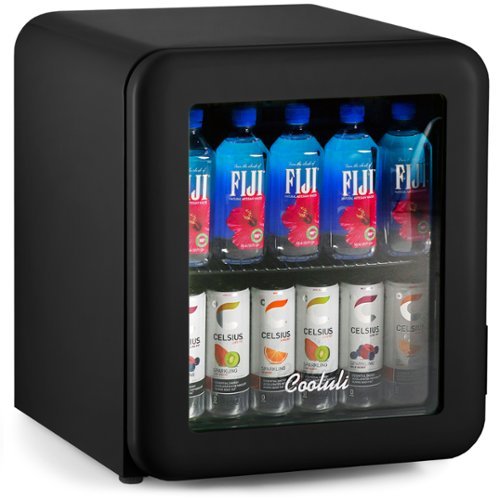 Cooluli Decor 1.7 cuft Glass Beverage Cooler - Black