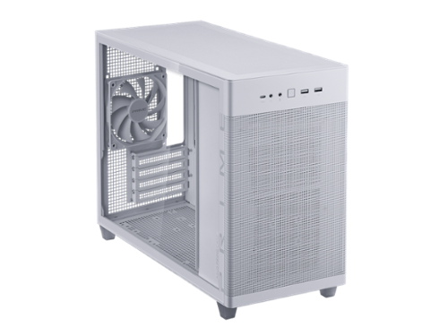 ASUS PRIME AP201 ホワイト PCケース M-ATX ASUS Prime AP201 White MicroATX Tempered Glass, 338mm GPU, 360mm