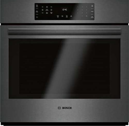 Bosch - 800 Series 30" 4.6 Cu. Ft. Built-In Single Electric Smart Wall Oven with True Convection - Black Stainless Steel-Front_Standard 
