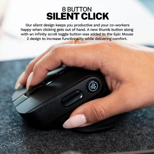 JLab EPIC Wireless Bluetooth Mouse 2 - Wireless - Black SHOP ONLINE