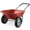 Best Choice Products - Dual-Wheel Home Wheelbarrow Yard Garden Cart for Lawn, Construction - Red-Front_Standard