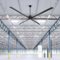 Breezary - 120 Inch Large12ft HVLS Industrial Ceiling Fan, DC Motor, Aluminum Blades, Downrod Mount, High Airflow, Commercial Grade - 120-in Black / 6-Blade-Front_Standard