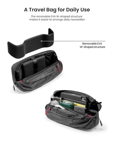 tomtoc Arccos-G47 Steam Deck Travel Bag Carrying Case for Steam Deck OLED/ASUS ROG Ally X, Portable Protective - Black GLOBAL SHIPPING