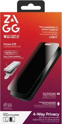 ZAGG 4-Way Privacy XTR Glass Screen Protector for Apple iPhone 17 Pro - Black BUY IN UAE