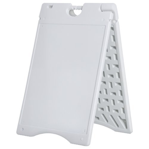 Vinsetto - 22"x28" Plastic Folding A-Frame Sidewalk Sign w/ Weighted Base-Front_Standard 