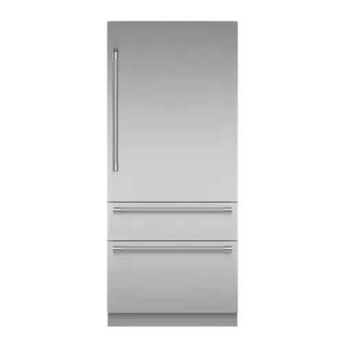 Front. Thermador - Freedom Collection 36 in Wide 18.8 Cu. Ft. Smart Built-in 3-Door Bottom Freezer Refrigerator - Stainless Steel.