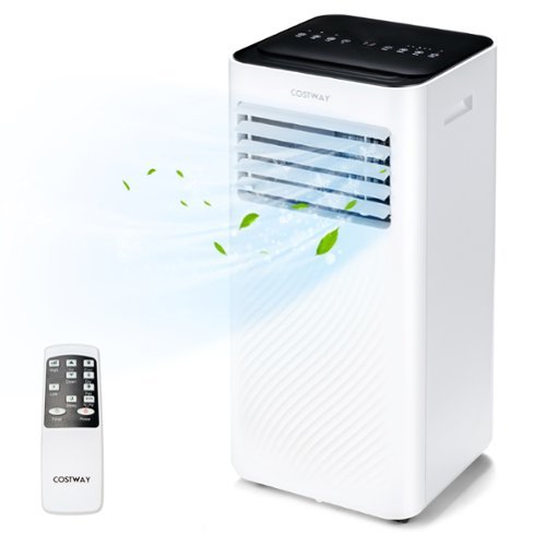 Costway 5000 BTU (8000 BTU ASHRAE) Portable Air Conditioner 4-in-1 AC Unit with Cool Fan Dehum Sleep Mode - White