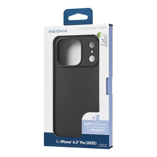Insignia™ Silicone Case with MagSafe for iPhone 17 Pro - Black BUY ONLINE