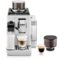 De'Longhi - Rivelia Fully Automatic Espresso Machine, Integrated Grinder, 2 Removable Bean Hoppers, Automatic Milk Frother - Arctic White-Front_Standard