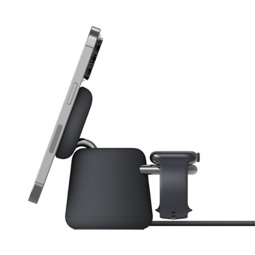 Belkin 2-in-1 MagSafe Wireless Charging Dock 15W Compatible with iPhone 16, 15, 14, and 13 Series, AirPods, and more, with PSU - Charcoal WORLDWIDE DELIVERY