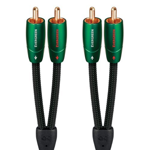 AudioQuest - Evergreen RCA > RCA 6.5' Analog Audio Interconnect Cable with RCA to RCA Connectors - Green on Black-Front_Standard 