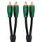 AudioQuest - Evergreen RCA > RCA 6.5' Analog Audio Interconnect Cable with RCA to RCA Connectors - Green on Black-Front_Standard