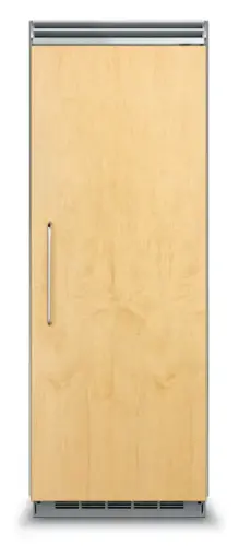 Front. Viking - 5 Series Quiet Cool 17.8 Cu. Ft. Built-in All Refrigerator - Custom panel.