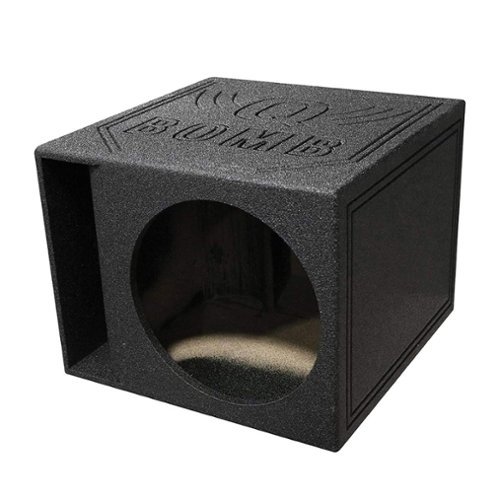 QPower - QBOMB15HP Single 15 Inch Vented Side Ported Speaker Round Enclosure Box - Black-Front_Standard 