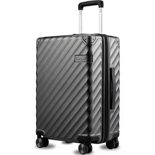 Front. LUGGEX - LUGGEX 21 Inch Carry On Luggage for Airplanes Polycarbonate Hard Shell Suitcase for Travelling - LX-EX - Black.