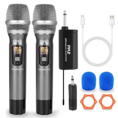 Pyle - UHF Wireless Microphone System Kit - Dual-Front_Standard 