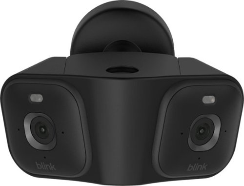 Blink Arc – Hard Wired Panoramic Vision, 180° coverage, Mini 2K+ dual-camera security, single power source – 2 cameras - Black GLOBAL SHIPPING