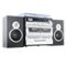 Trexonic - 3-Speed Vinyl Turntable Stereo System CD Player, Double Cassette Player, Bluetooth, FM Radio & USB/SD Recording - Black-Front_Standard