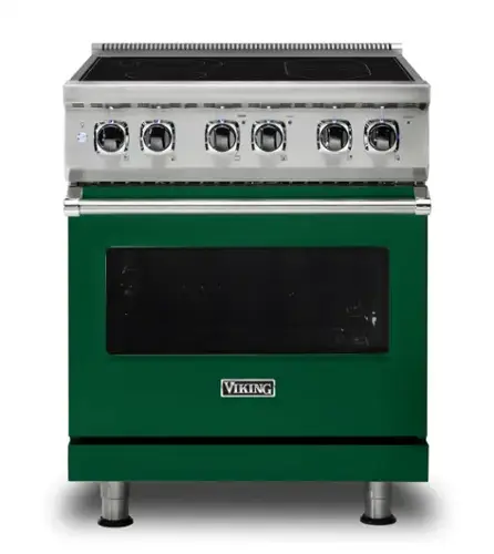 Front. Viking - 5 Series 30" Wide Freestanding Electric Range - Ivy.