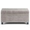 Simpli Home - Dover 36 inch Wide Contemporary Rectangle Storage Ottoman Bench - Distressed Gray Taupe-Front_Standard