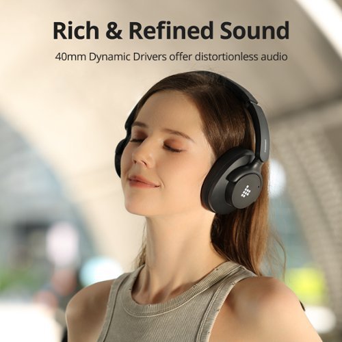 Tronsmart Q20S Hybrid Active Noise Cancelling Headphones, Comfort Wireless Over-Ear Headsets, 60H Playtime, Hi-Res Audio Deep Bass - Black BUY ONLINE