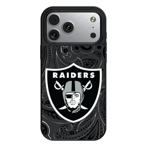 Keyscaper - NFL - Las Vegas Raiders Paisley iPhone Magnetic Bump Case - 16 Pro Max - Black-Front_Standard 