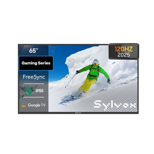 Sylvox - 65" Gaming Series Partial Sun Smart Outdoor TV, 120Hz Google TV, 1000 Nit 4K UHD HDR, IP55 Waterproof (2025)