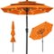 Best Choice Products - 10ft 3-Tier Solar Patio Umbrella w/ 24 LED Lights, Tilt Adjustment, Easy Crank - Orange-Front_Standard