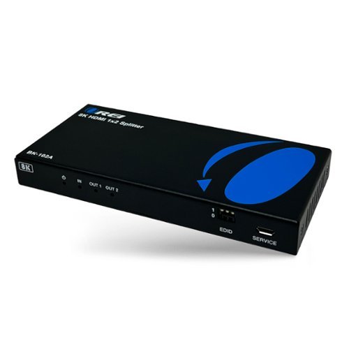 Orei - 8K 1x2 HDMI™ Splitter (Downscaler, Audio Extract)-BK-102A - Black & Blue-Front_Standard 