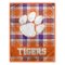Pegasus - Clemson Tigers 66" x 95" Oversized Plaid FAN-mily Ultra Cozy Blanket - Multicolor-Front_Standard