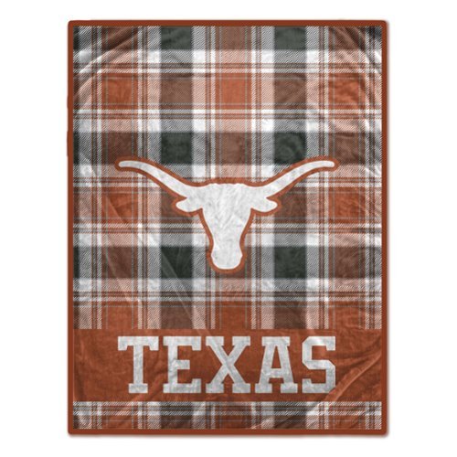 Pegasus - Texas Longhorns 66" x 95" Oversized Plaid FAN-mily Ultra Cozy Blanket - Multicolor-Front_Standard 