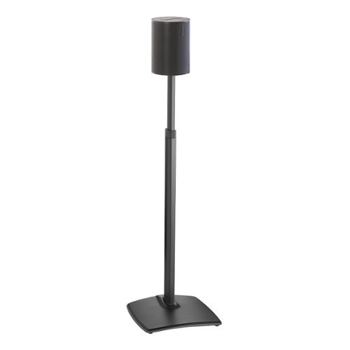 Sanus - Height-Adjustable Speaker Stand for Sonos Era 100 - Each - Black-Front_Standard 