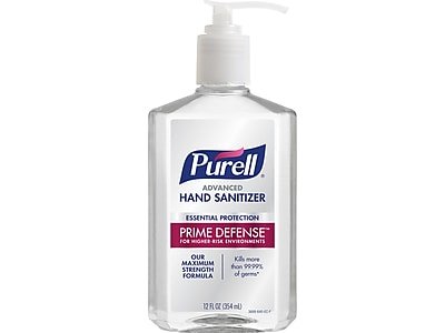 Purell - Prime Defense Advanced 85% Alcohol Gel Hand Sanitizer, 12 fl oz. (3699-12) - Clear