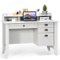 Costway - Computer Desk PC Laptop Writing Table Workstation Student Study Furniture - White-Front_Standard